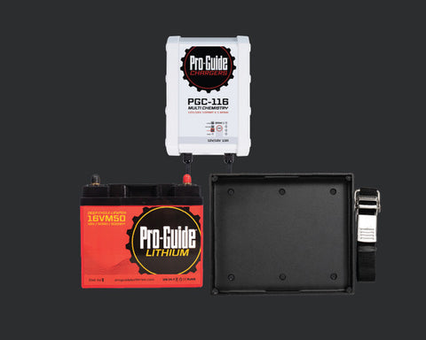 Pro-Guide PGL 50AH 16V Kit Marine Battery Bundle for Trolling Motors - Pro-Guide marine power product