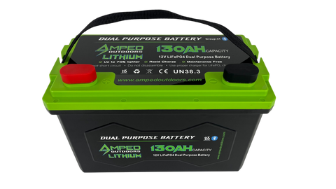 130Ah Dual Purpose Lithium Battery (Cranking) 12.8V - Bluetooth - IP67 Waterproof - Heated