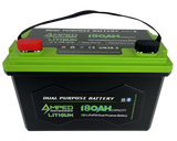 180Ah Dual Purpose Lithium Battery (Cranking) 12.8V - Bluetooth - IP67 Waterproof - Heated