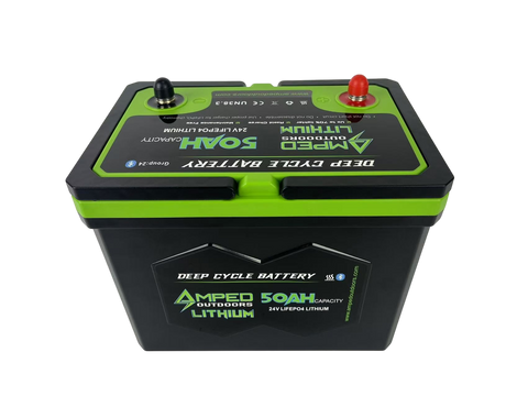 24V 100Ah Trolling Motor Lithium Battery Bundle - Bluetooth - Heated - 24V 10A Charger