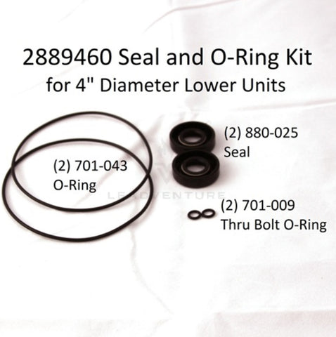 2889460 Minn Kota Seal And O-Ring Kit 4" Diameter