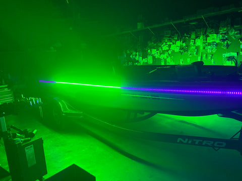 LED Black/Green Fishing Light Kit For Bass Boats