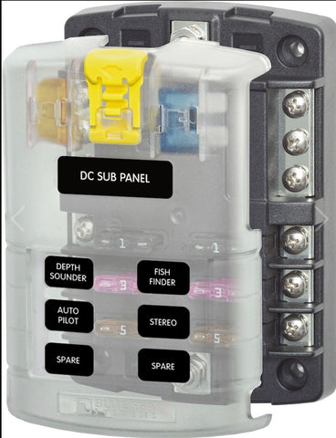 5025BSS Blue Seas Fuse Block (6 Position)