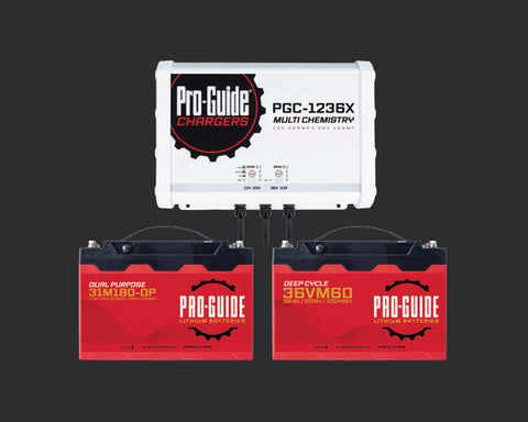 Pro-Guide 31M180-DP, 36VM60, PGC-1236X Bundle Marine Battery Bundle - Pro-Guide marine power product